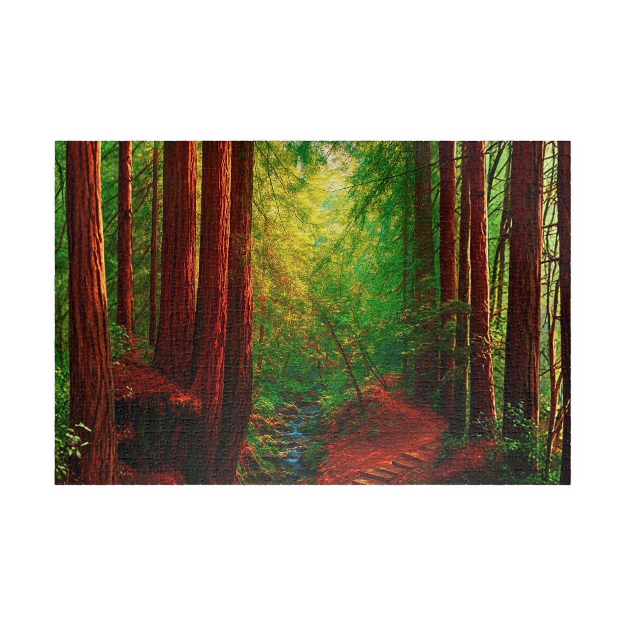 Forest Jigsaw Puzzle 500 or 1000 Piece Nature Puzzle, Peaceful Woodland Scene Puzzle, Gift for Adults