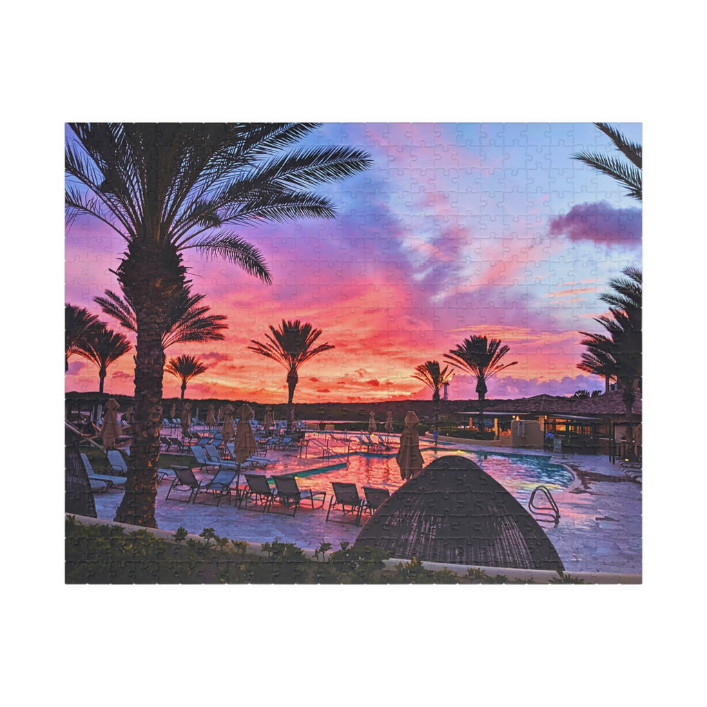 Beach Sunset Puzzle 500 or 1000 Piece Coastal Landscape Puzzle, Relaxing Ocean View Puzzle