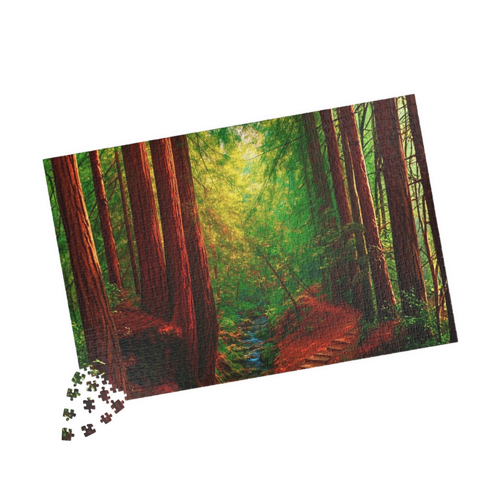 Forest Jigsaw Puzzle 500 or 1000 Piece Nature Puzzle, Peaceful Woodland Scene Puzzle, Gift for Adults
