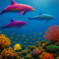 Dolphin Jigsaw Puzzle 500 or 1000 Piece Ocean Reef Puzzle, Colorful Sea Life Puzzle, Gift for Adults
