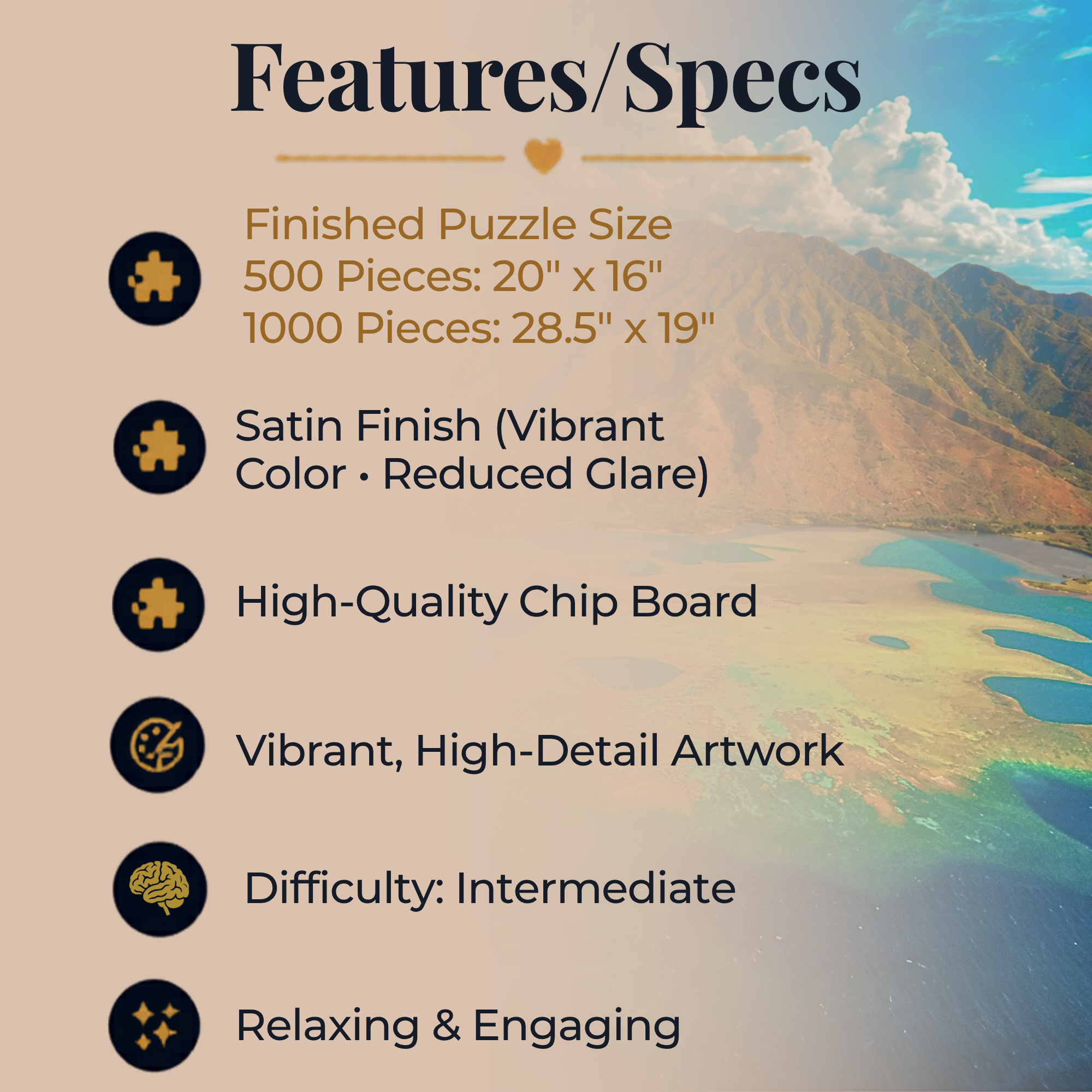 Tropical Ocean Puzzle 1000 Piece, Colorful Coral Reef Jigsaw Puzzle, Relaxing Sea Life Art, Landscape Puzzle