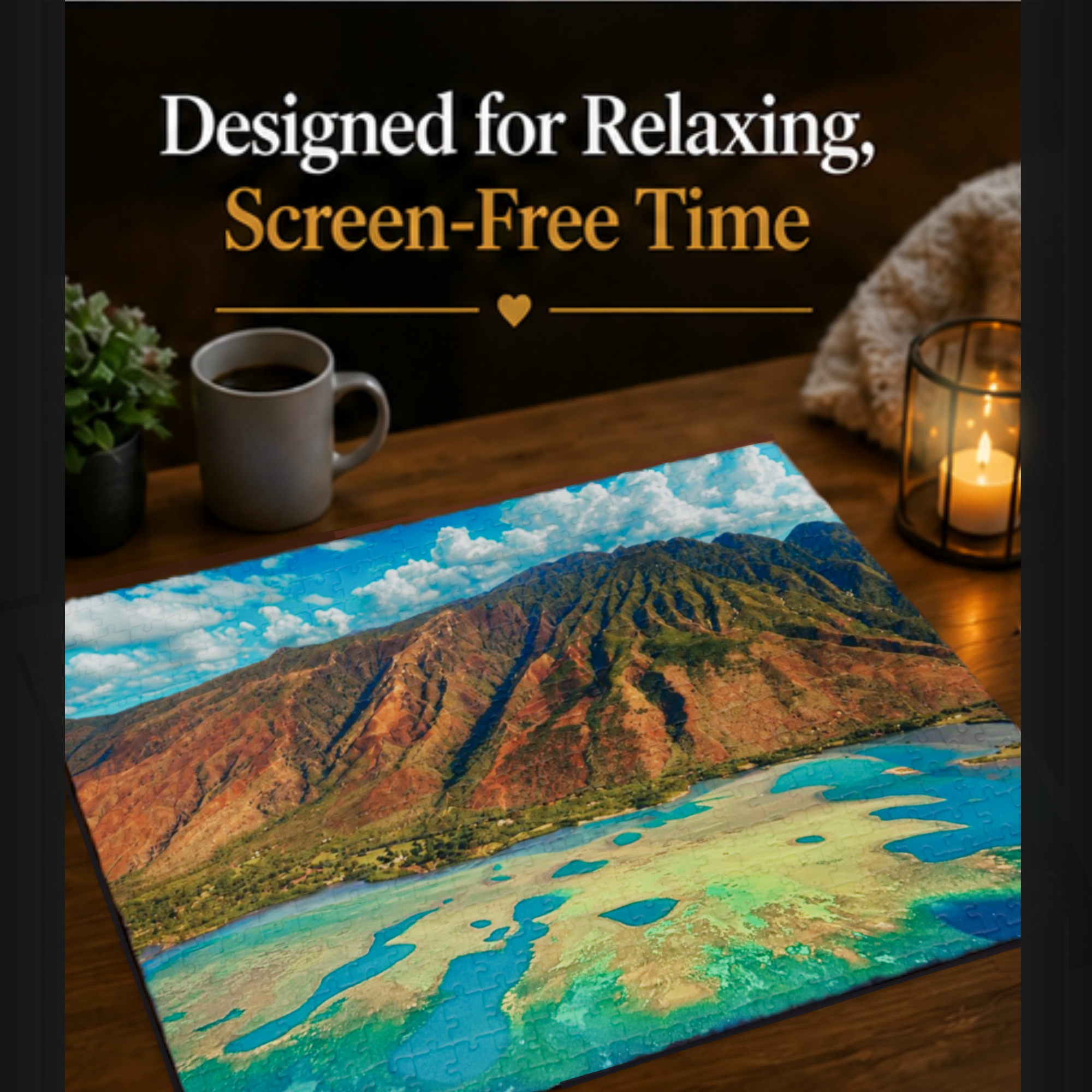 Tropical Ocean Puzzle 1000 Piece, Colorful Coral Reef Jigsaw Puzzle, Relaxing Sea Life Art, Landscape Puzzle