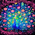 Peacock Jigsaw Puzzle 500 or 1000 Piece Colorful Bird Puzzle, Vibrant Art Puzzle, Unique Gift for Adults