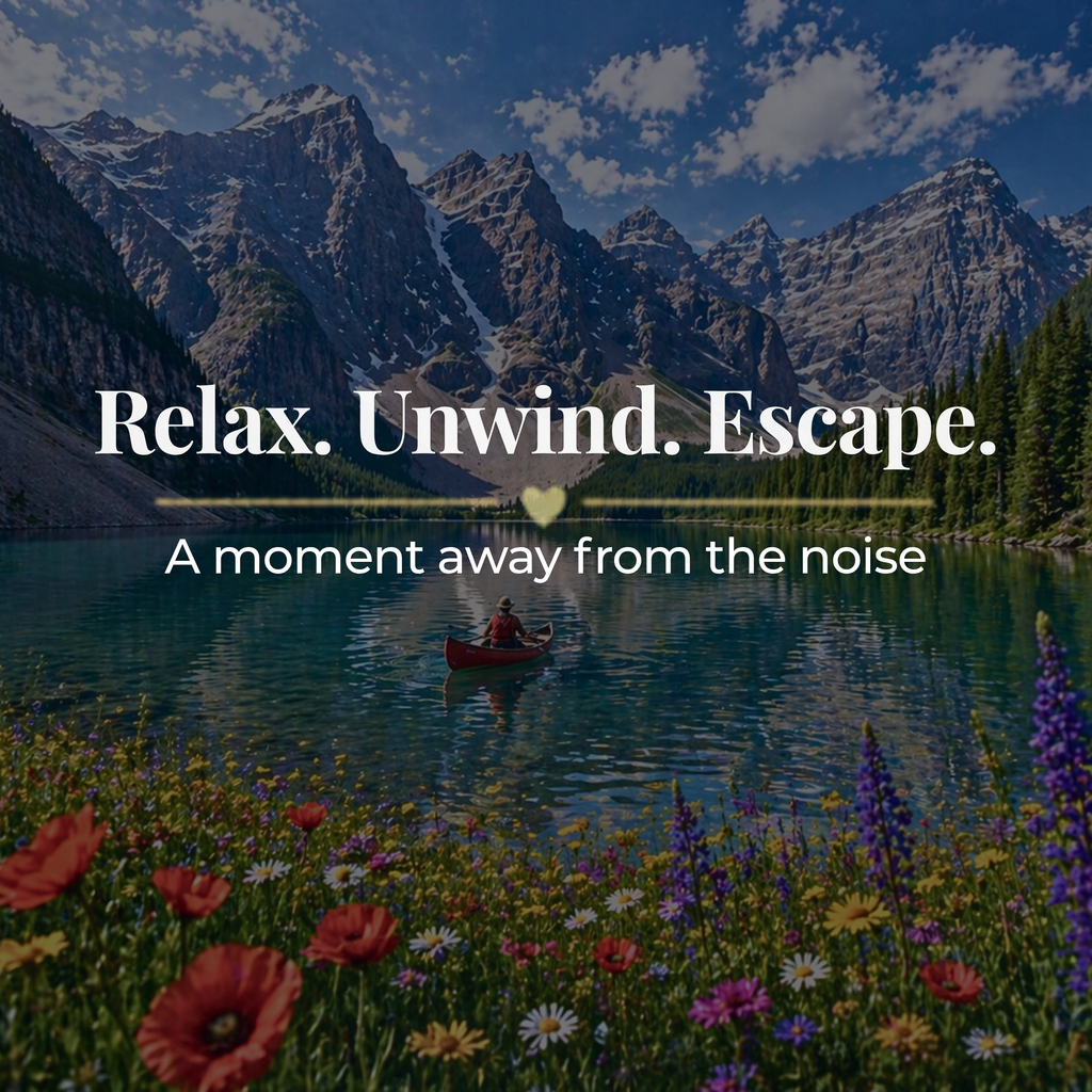 Mountain Lake Canoe Puzzle – Scenic Nature Jigsaw Puzzle, Alpine Lake & Wildflowers, Relaxing Landscape Puzzle, Gift for Nature Lovers
