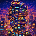 Retro Arcade Puzzle – Colorful 1000 Piece Jigsaw Puzzle for Adults, Neon Game Night Puzzle