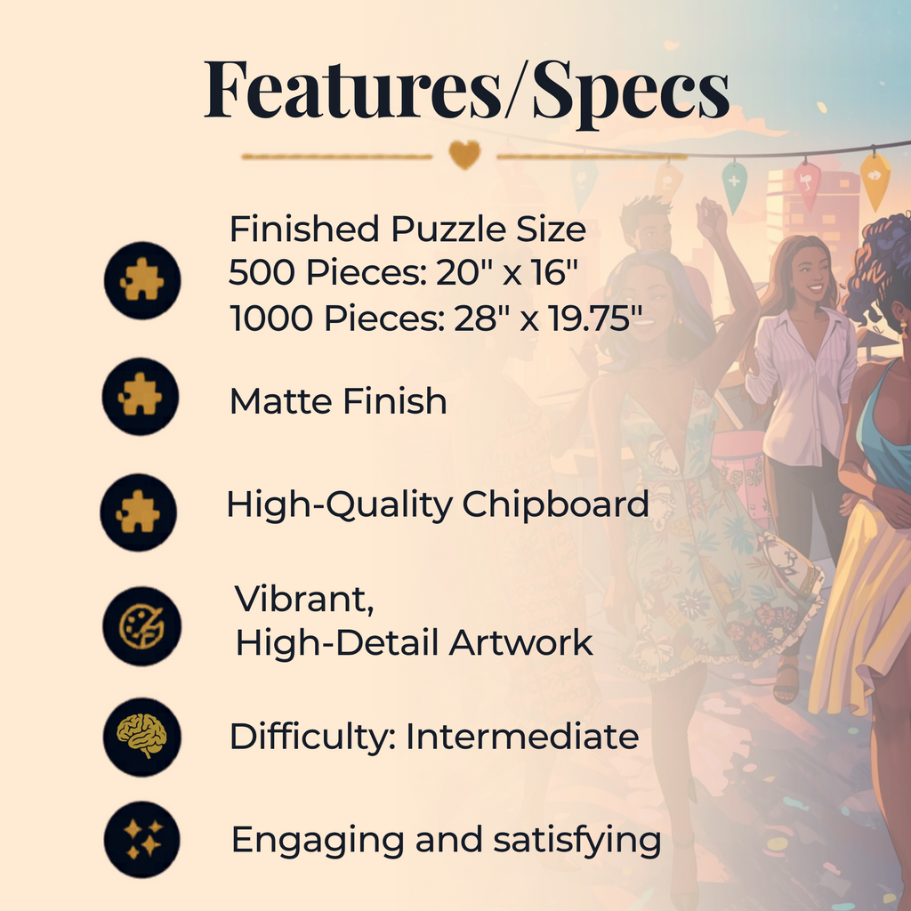 Sunset Rooftop Puzzle – 500 Piece Jigsaw Puzzle, Party Scene Puzzle, Colorful City Night Puzzle, Gift for Puzzle Lovers