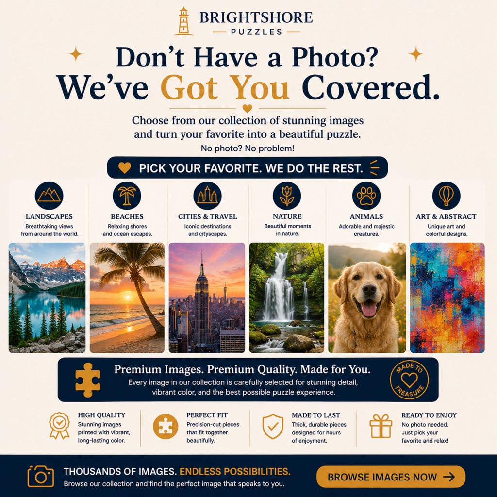 Custom Photo Puzzle | Upload Your Own Picture | Personalized Puzzle Gift | 100, 250, 500 and 1000 Piece Options | Family, Wedding Gift