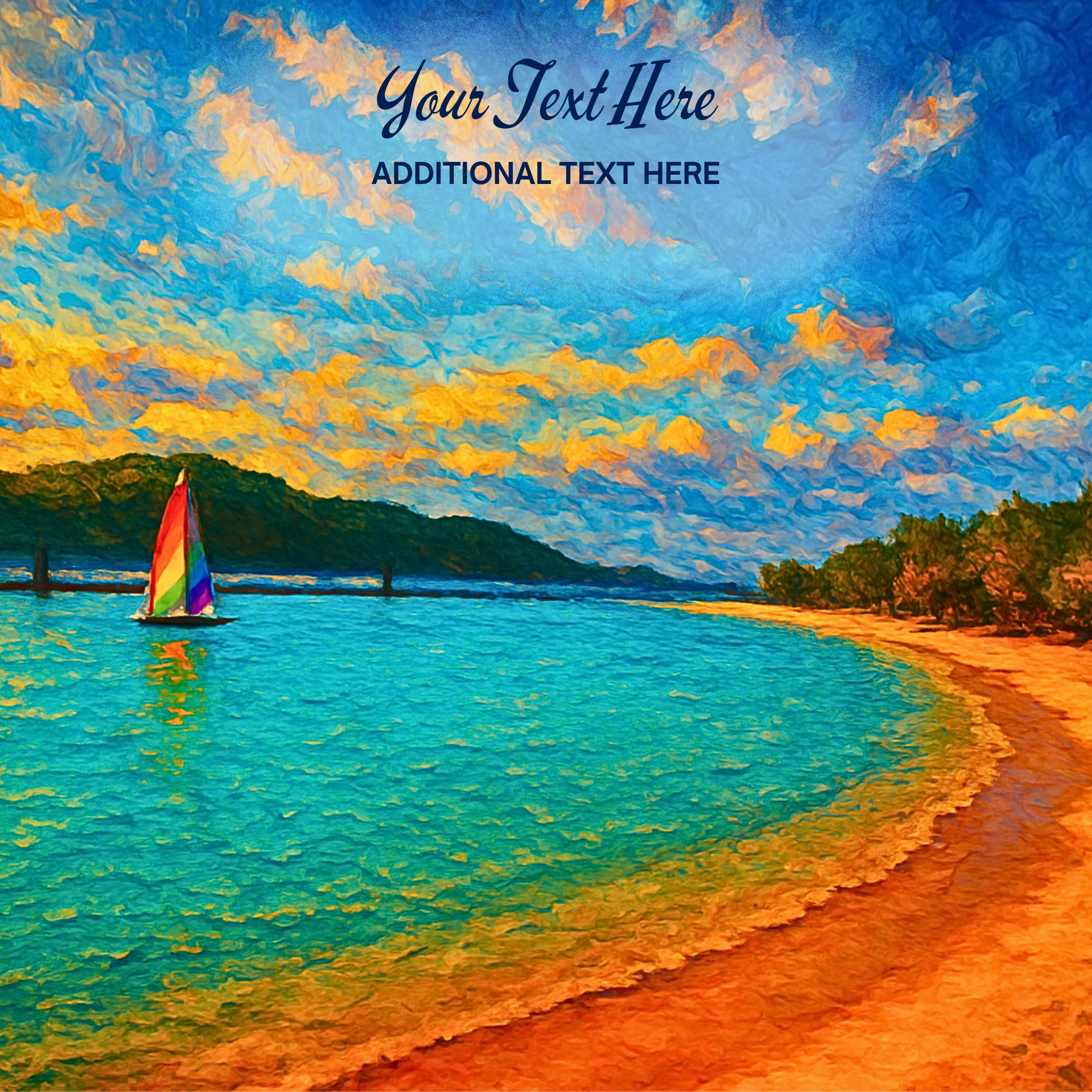 Painted Horizons Personalized Puzzle | Add Your Name or Special Message | Personalized Beach Puzzle | Retirement, Anniversary and Vacation Gift