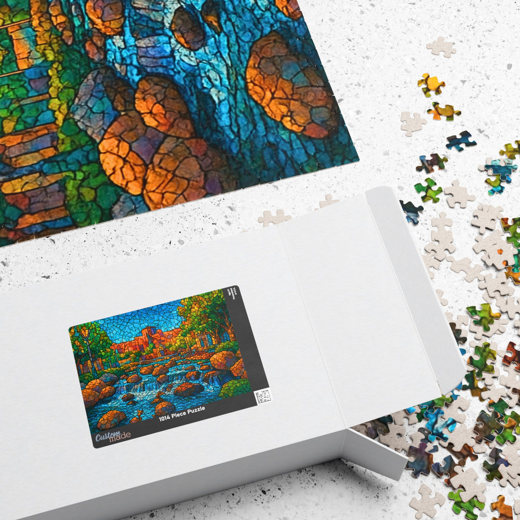 Stone River Puzzle 500 or 1000 Piece Nature Landscape Puzzle, Colorful Scenic Puzzle