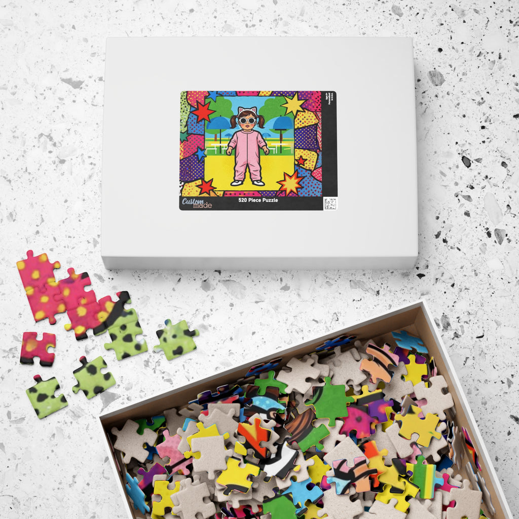 Pop Art Music Puzzle 500 Piece, Colorful Concert Scene Jigsaw Puzzle for Adults
